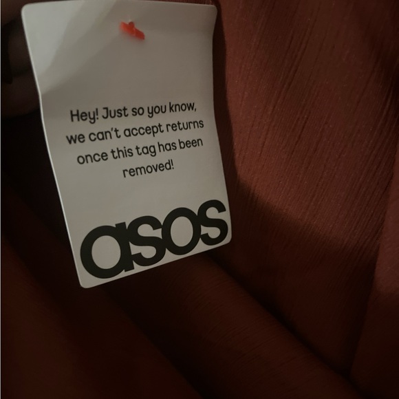 ASOS Maroon Long Sleeve Ruffle Dress - Picture 5 of 6